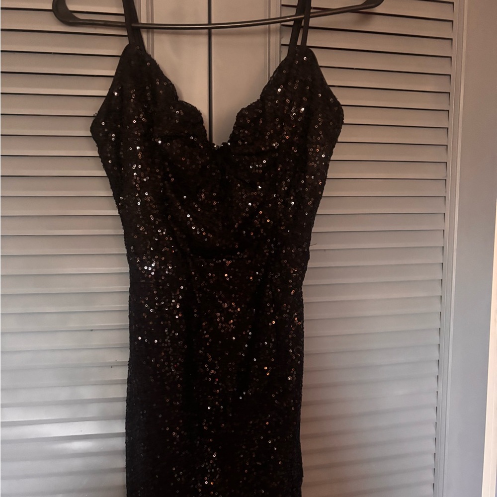 Windsor Elegant Black Sequin Dress
